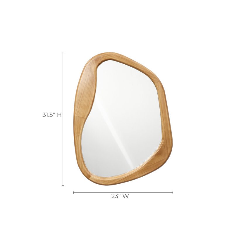 Wade Logan Organic Pine Wood Frame Asymmetrical Wall Mirror & Reviews